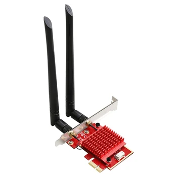 Безжична мрежова карта WiFi6 AX200 Bluetooth 5,0 3000 Mbps, двухдиапазонная антена, уеб-карта, вграден адаптер, PCIE WiFi