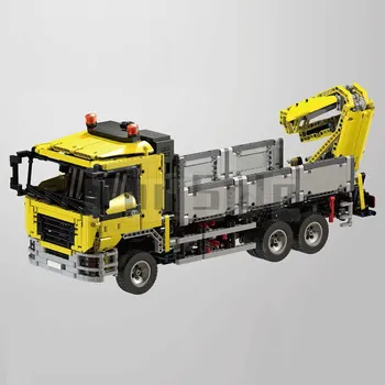 MOC-4156 MAN Транспортен камион от TeClem8 Градивен елемент на Модел Сращенная Електрическа Играчка-Пъзел Детски Подарък