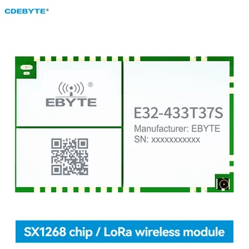 SX1278 Suzan Безжични Радиочестотни модул 433 Mhz CDEBYTE E32-433T37S 37dbm на големи разстояния 25 км Air Wake Up Watchdog UART SMD IPEX Отвор за пробиване