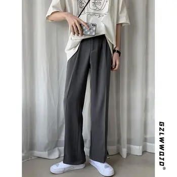 Корейски Летен Костюм Панталони Мъжки Модерен Дизайн 2023 Slim Fit Мъжки Обикновен Универсален Панталони в стил Хип-Хоп За Бягане за Мъже H69