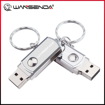 WANSENDA USB 2.0 флаш памет метален стик 8 GB 16 GB 32 GB 64 GB карта памет и 128 GB флаш диск с брелоком за ключове