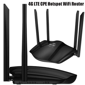 4G LTE CPE Точка за Достъп за WiFi Рутер 2,4 Ghz двойна лента 300 Mbit/s, Wifi Безжичен Рутер Ретранслатор с 4 Антени Преносима Мрежа за Дома