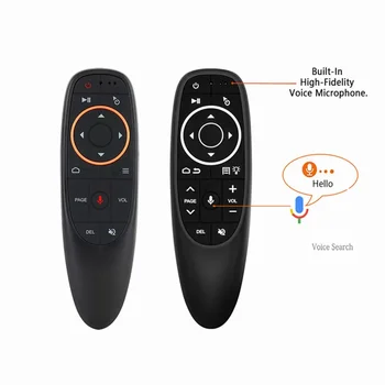 G10 Pro 2.4 G безжична въздушна мишка гласова дистанционно управление с гироскопическим зондированием, игра с IR-обучение за Android TV BOX с USB приемник