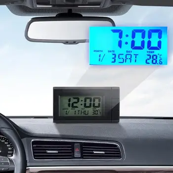 Мини-автомобил Автомобилни цифрови часовници Авто часовници Авто нажежен термометър украса Украшение часовници автомобилен стайлинг