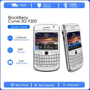 Blackberry 9300 Възстановени-Оригинален WCDMA 3G 2,44 Инча 5MP 512MB ram 1500 mah GPS WIFI GPS Мобилен Телефон Безплатна доставка