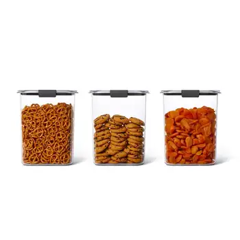 Комплект за съхранение в склада, Tritan от 3 теми с затегнати капачки с Кухненски органайзер Чанта за съхранение на продукти, Чанти с цип за съхранение в кухнята и или