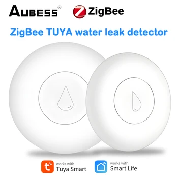 Сигнализатор изтичане на вода Zigbee Sasha Приложение Smart Life за защита от течове на вода Напомняне за наблюдение и контрол на Работата с Zigbee Портал