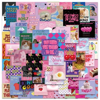 65 бр набор от стикери в ретро стил за момичета, канцеларски материали за Ipad, телефон, китари, аксесоари за списания, етикети, принадлежности за scrapbooking 