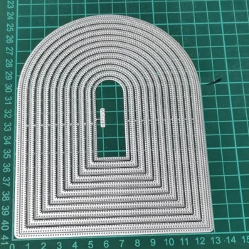 Метални режещи печати във формата на кръгла арка, украса за scrapbooking, шаблон за релеф, поздравителна картичка 2023, нови постъпления