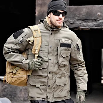 Тактическа яке за мъже, водоустойчиви износоустойчиви якета-бомберы с множество джобове, военни windbreakers за разходки, мотоциклетное палто
