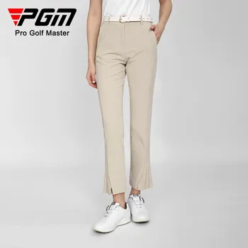 Дамски панталони за голф PGM, летни дишащи бързо съхнещи панталони, облегающая дамски дрехи за голф с плиссированным подолом KUZ146