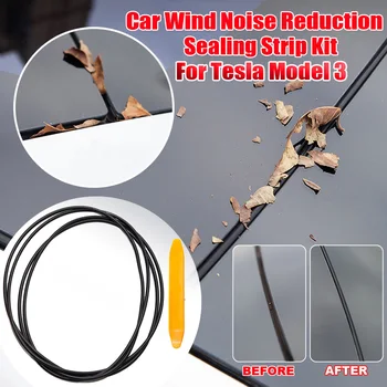 Люк на покрива гумена оборудване запечатване уплътнение комплект за намаляване на шума на вятъра защита от прах оборудване запечатване на уплътнението за таванския прозорец Опускающаяся силиконовата уплътнение Комплект за Tesla, модел 3