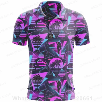 Лятна риза с къси ръкави големи размери, ежедневни модни поло тениски, мъжки тениски с къс ръкав, бързосъхнеща тениска за риболов, голф, потници, облекло