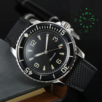 Мъжки ръчен часовник в стил милитари от неръждаема стомана, с високо качество автоматичен часовник, механизъм 