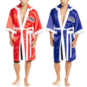 Здрав спортен Унисекс колан с дълъг ръкав, тренировъчен боксовия халат за баня, мъжки женски халат за кикбоксинга, униформи, спортни халати