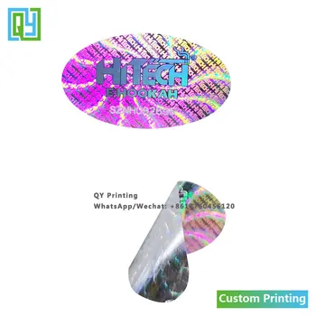 10000шт 26x15 мм Безплатна Доставка Потребителска Печат на Сериен Номер Холограма Етикети 3D Серийни Етикетите От Фолио Овални Опаковка О Бележки