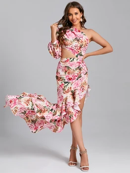 Ново Секси Рокля С Цветен Модел Vestidos De Fiesta Elegantes Para Mujer 2023 Макси Летни Дамски официални Рокли В Продажба С Безплатна доставка