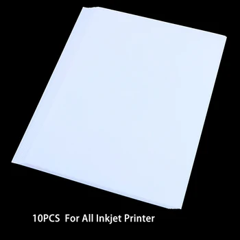 10 листа прозрачен винил хартия за етикети формат А4, подходящи за печат, водоустойчив самозалепващи копирна хартия за етикети на 