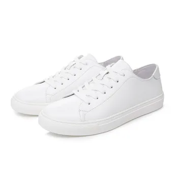Мъжки малки бели обувки по поръчка, универсална ежедневни мъжки обувки дантела, официално облекло, кожени обувки, мъжки обувки в бял цвят