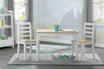 Комплект от маса и 2 стола за деца, сертифициран Greenguard Gold