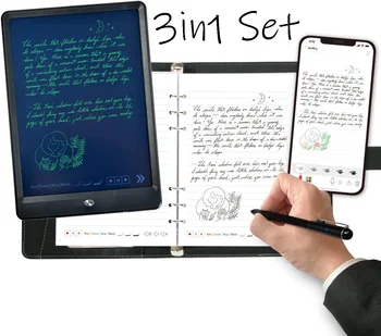 Комплект за писане Ophaya Smart Pen 3в1 Подаръчен комплект SyncPen: Писалка, Бележник с D-код, Бележници за еднократна употреба, Bluetooth, Безжична, iOS, Android
