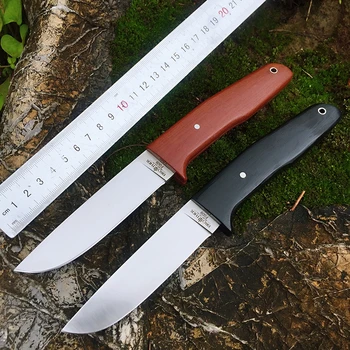 Brother Knife F009 прав нож от стомана D2 с фиксирано острие, нож в занаятчийски риболов, нож за лов, къмпинг, дръжки от микарты висока твърдост