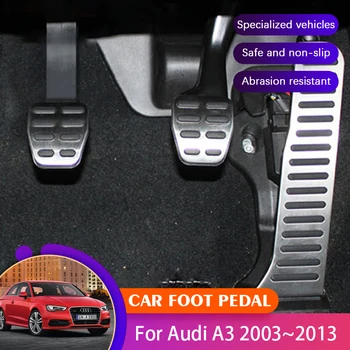 Кола без пробиване, тампон върху педала за Audi A3 8P, аксесоари 2003 ~ 2013, нескользящие лигавицата на педала на съединителя от алуминиева сплав, седалките