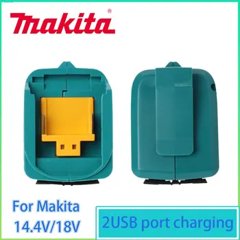 Преносимото Захранване ADP05, Адаптер Dual USB-Зарядно Устройство за Makita 14,4 v/18 LXT, Литиево-Йонна Батерия, Конвертор с led подсветка