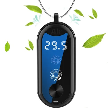 Мини пречиствател за ароматерапия, персонален носене преносим, измерена температура от 160 милиона отрицателни йони автомобилен пречиствател на въздуха