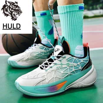 Нова мъжки баскетболни обувки HULD, спортни баскетболни обувки със светещи баскетболни туфлями MD + гумени подметки, размер 36-45