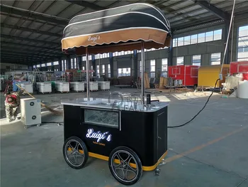 Луксозна ръчна количка за сладолед, количка за сладолед, павилион за продажба на дребно в търговски център с фризер