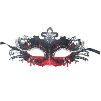 Маскарадная маска с желязна пеперуда, половината лица, куха линия на очите, маска Диамант принцеса за Хелоуин, реквизит, аксесоари за партита