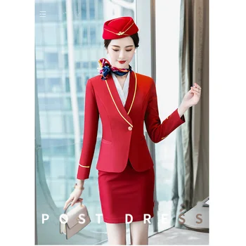 Униформи стюардеси, професионален костюм, женска авиационна работно облекло, костюм за самоусъвършенстване, защитно облекло