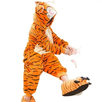 Кигуруми, детски тела с тигър, пижами, костюм за cosplay с мультяшными животни, пижами, детски тела, дрехи за сън на Хелоуин