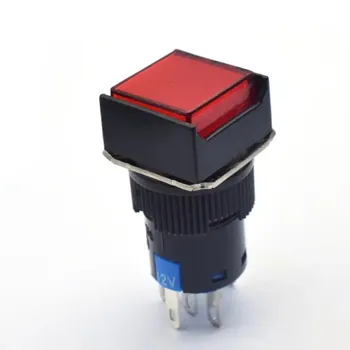 директни продажби LA160-16A 5-пинов бутон превключвател с самосбросом, instant светлини зелена червена светлина 5A 250V