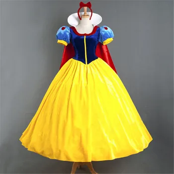 Рокля за cosplay за възрастни, рокля на принцеса snow white за момичета, женски костюм принцеса с герои от анимационни филми за възрастни, костюм за парти в чест на Хелоуин