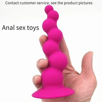 Дамски силиконов анален накрайник в задния двор на секс играчки от силикон анални мъниста подпори мъжки и женски играчки за възрастни, мъже и жени, за носене
