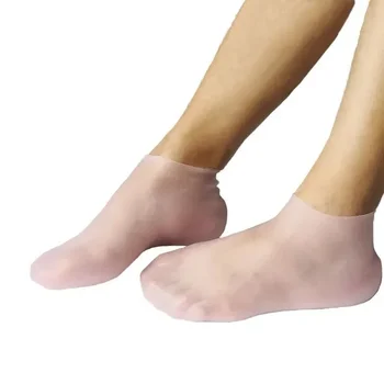 Силиконови чорапи за грижа за краката срещу напукване на овлажняващи гел чорапи за премахване на мъртвата кожа, болкоуспокояващи инструменти за педикюр
