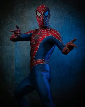 Класически костюм на Човека-паяк Рэйми за cosplay на Хелоуин с 3D принтом, детски костюм Зентай за възрастни, боди герой-паяк, тела за партита