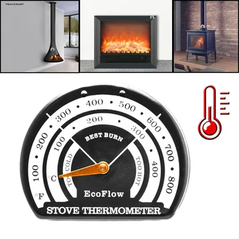 Магнитен вентилатор за дровяного камина, термометър за печки, следи температурата на камината е с датчик, домакински чувствителност, инструмент за приготвяне на барбекю
