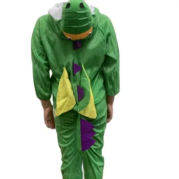 Детски костюм за cosplay, с изображение на животно, зелен динозавър, училищни парти, студентски игри костюм за ролеви игри, лятно детско премяна