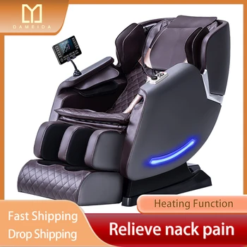 DAMEIDA професионален масажен стол с 4D манипулатор за цялото тяло, домашна автоматична безтегловност, английското управление, електрически разтегателен диван и фотьойл