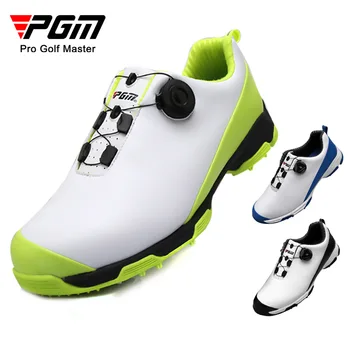 PGM, мъжки обувки за голф, 3D дишащ бразда, противоскользящий овце, водоустойчив бързо чрез шнурове, ежедневни обувки за голф, спортни обувки тренировочная