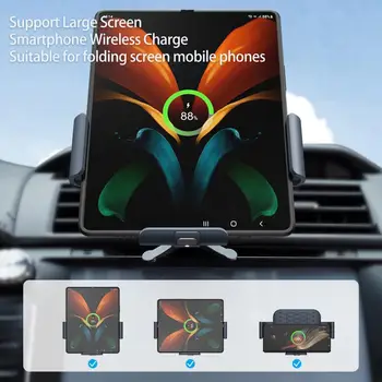 Автомобилното безжично зарядно Практически преносима двойна макара за IPhone13 12 Pro Max 11 Автоматично зарядно устройство за телефон, зарядно за кола за телефон