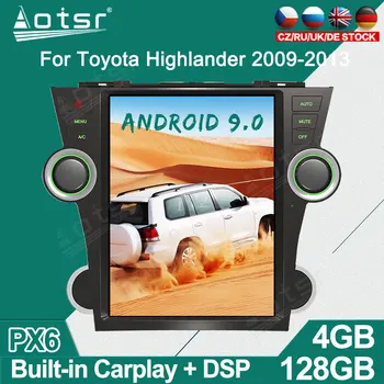 За Toyota Highlander hybrid 2009 - 2013 Tesla Android авто радиоплеер, GPS-навигация, авто стерео мултимедийно видео главното устройство carplay