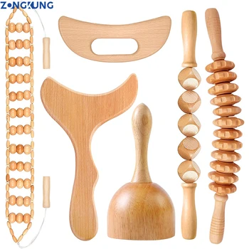 Инструменти за масаж с използването на дървен материал, Даващ Форма на тялото, Дървен Масажор, Определени за Мадеротерапии-Антицелулит, лимфен дренаж, за Улесняване на Мускулна Болка