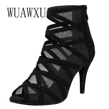NATASHA2023, нови черни обувки за латино танци, пикантни женски обувки за говорене на висок ток, танцови обувки за партита, 10 см