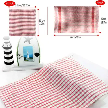 Луксозен комплект кухненски кърпи - 6 опаковки Памучни кухненски кърпи (16 x 25 см) за миене и сушене на съдовете, Големи кухненски кърпи за миене на съдове