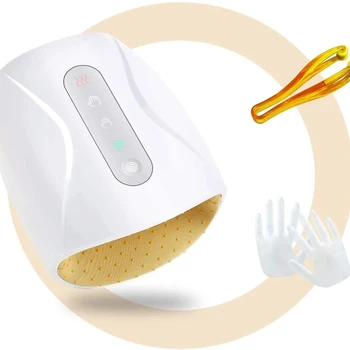 Електрическа акумулаторна батерия за безжичен преносим масажор за ръце с въздушно компресия Шиацу, горещ компрес за пръсти, масажор за ръце