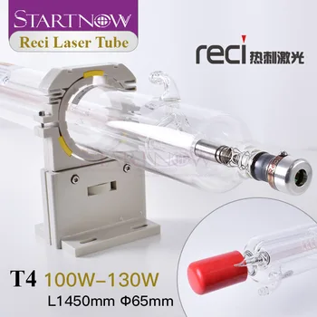 Startnow Reci T4/W4 CO2 Лазерна Тръба 100-130 W Диаметър 65 мм, Дървена Кутия За Опаковане на CO2 Лазерен Гравьор Нож Машина Лазерна Лампа Тръба